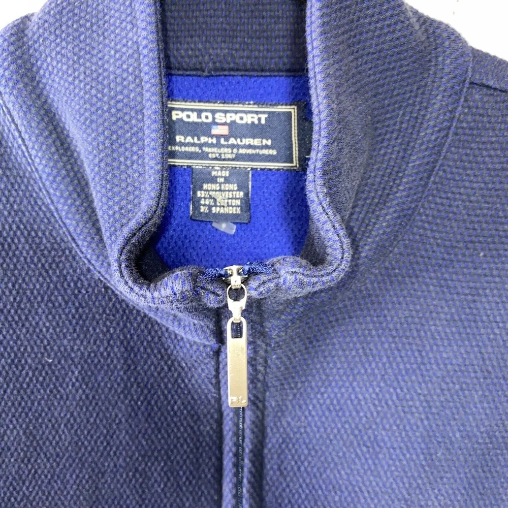 Ralph Lauren Polo Sport Men’s Fleece Vest Blue  Sz Large XL EUC
